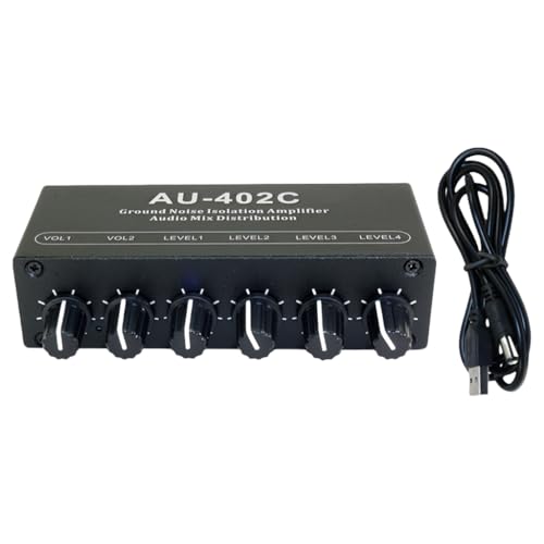 Lightweight Aluminum Stereo Sound Mixer For Multiple Devices Connection