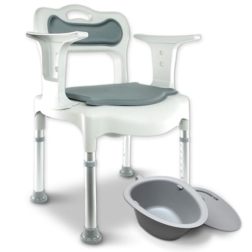 Aquarius Shower Commode Chair Perching Stool Stylish Multi-functional Adaptable Bathroom Toileting Mobility Height Adjustable Modular Easy Clean Lightweight Solution