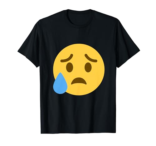 Emoticon Faccia triste delusa ma sollevata Maglietta