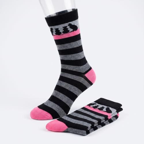 Image of Tipi Toe Women's 6-Pack Funky Crew Socks | Colorful Fun Patterned Novelty Dress Socks, Sizes 9-13