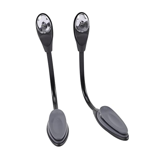 Cabilock Djustable Clip-on Reading Light 2 Pack Book Light for Bed Desk and Study Flicker- Led Compact Clip Lamp for Boys and Girls and Adults