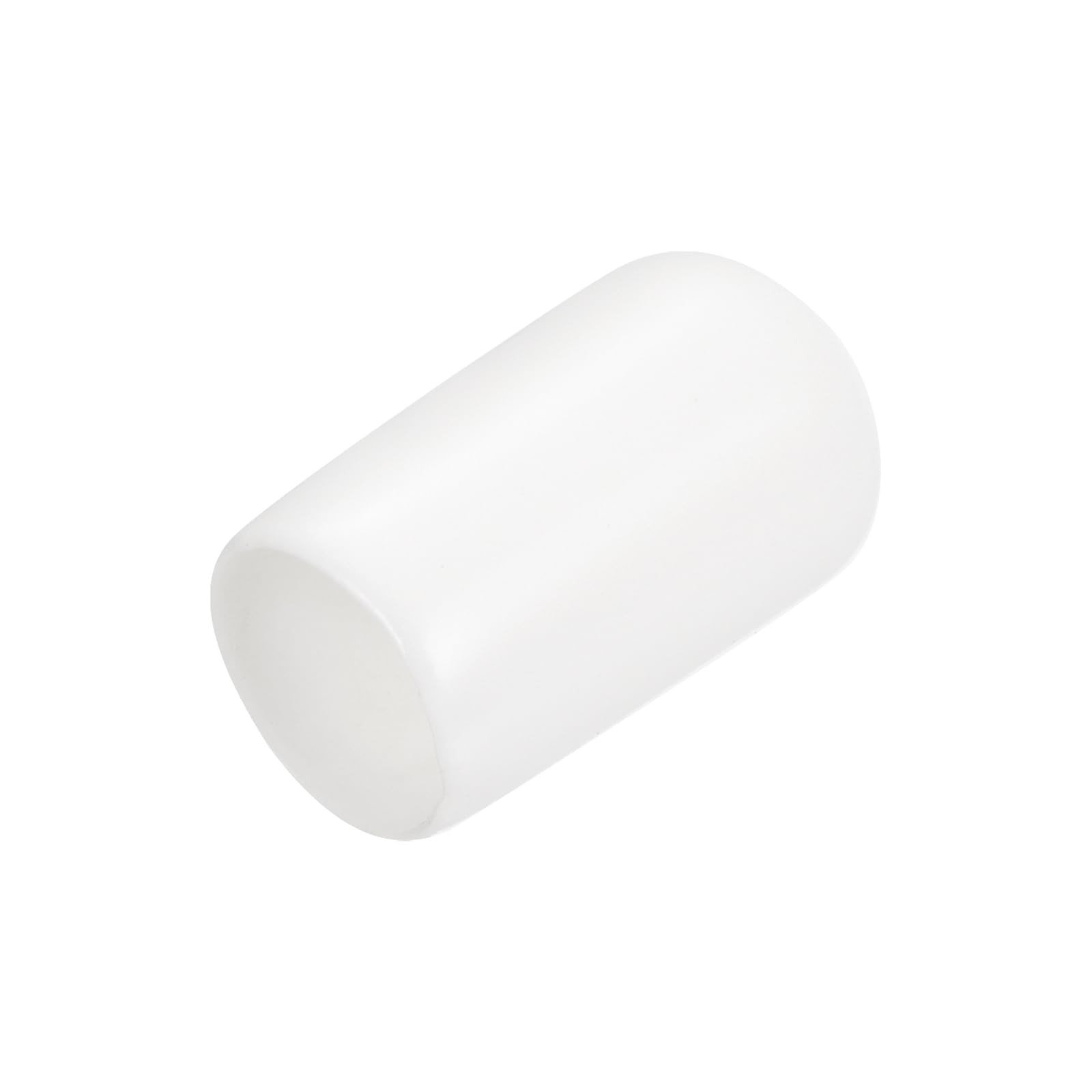 uxcell 20pcs Rubber End Caps 8mm(5/16") ID Vinyl Round End Cap Cover Screw Thread Protectors White