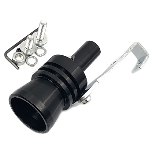 Devmo XL-ALUMINUM-2PCS-BLACK 2Pcs Xl Size Aluminum Alloy Universal Turbo Sound Exhaust Muffler Pipe Whistle Car Roar Maker thumb #4