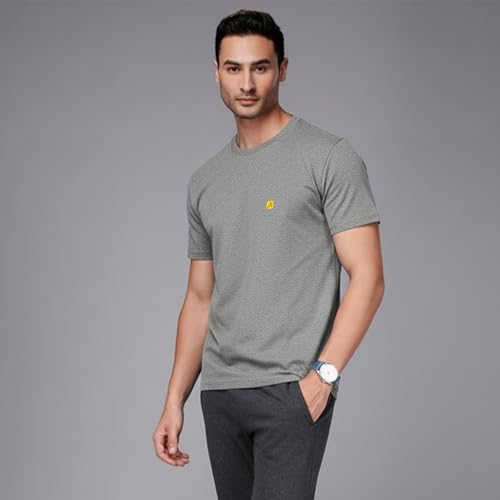 Image of AMUL COMFY Men's Cotton Plain Round Neck Half Sleeve Casual T-Shirts