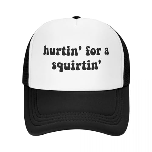 Image of Hurtin' for A Squirtin' Trucker Hats for Women Black Men Funny Gag Trucker Hat for Women