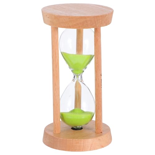 GLSTOY Minuten Sanduhr Timer Holz Sanduhr Grün Zeiteffizienz Lernuhr für Küche Schule Büro Spiel Yoga