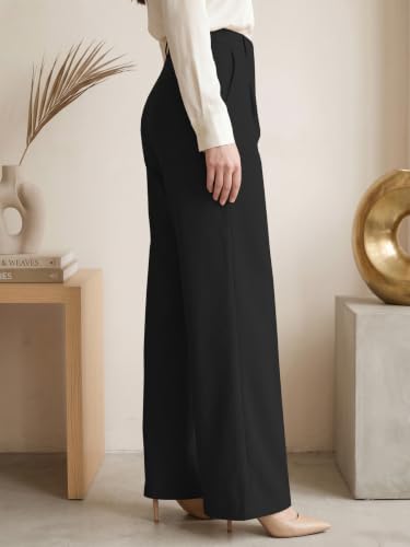 Image of GRECIILOOKS Trousers for Woman | Womens High Rise High Waist Flared Korean Style | Formal Pant for Women Office Wear| Track Pants for Womans Elegant for College & Events (Available in Plus Size)