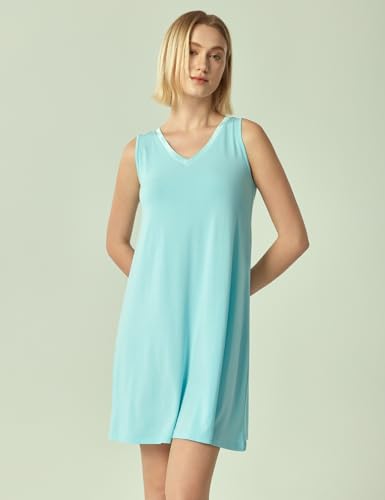 Image of GYS Cooling Bamboo Viscose Sleeveless Nightgowns for Women