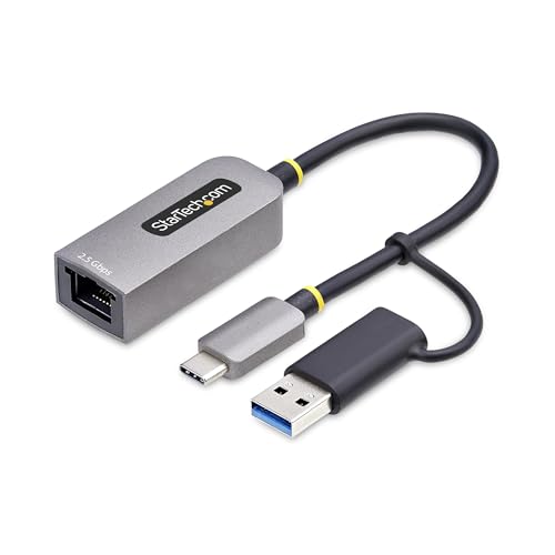 Image of StarTech 2.5GbE USB-C to Ethernet Adapter, USB-A Converter, NBASE-T NIC