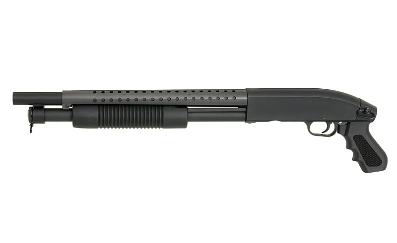 Escopeta de Airsoft M58B de Doble Eagle, Acción Manual, Potencia 1 Julio, Plástico y Aluminio, 675 mm, 1 Cargador de 14 Bolas