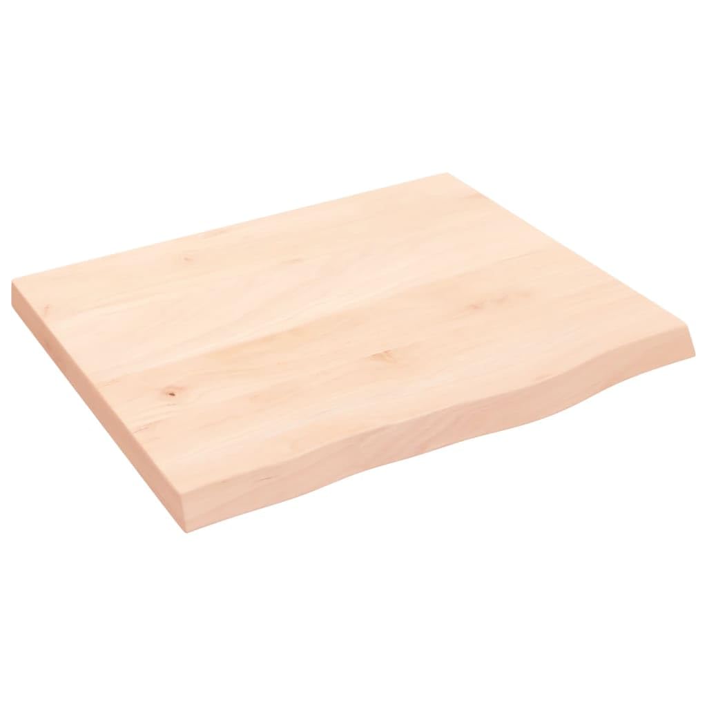 Wandregal 60x50x(2-4) cm aus massivem Eichenholz, unbehandelt, mit Naturkante, vielseitig einsetzbar als Wandboard, schwebendes Regal für Wohnzimmer, Schlafzimmer und Bad