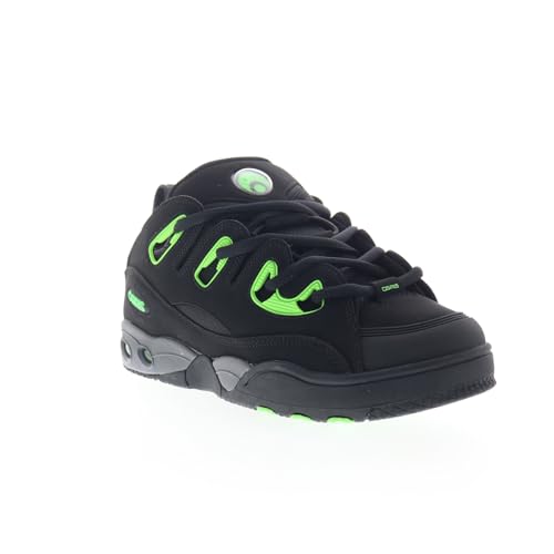 Osiris Men's D3 E Skate Shoe, Black/Charcoal/Green, 11