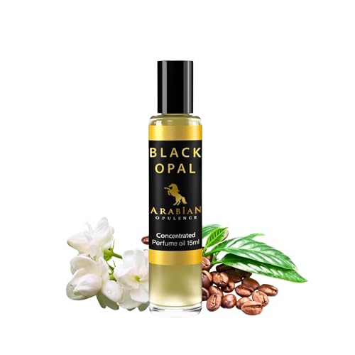 Arabian Opulence FR49 BLACK OPAL Roll-on Perfume Oil for Women, Luxurious and Concentrated Long Lasting Perfume Oil, Alcohol-Free Travel Size Body Scent for All-Day Freshness (15ml)