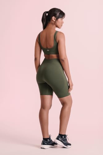 Bermuda Feminina Lupo Sport (BR, Alfa, P, Regular, Regular, Verde militar)