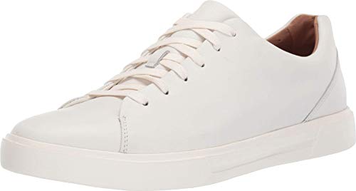 Clarks Men's Un Costa Lace Sneaker, White Leather, 8.5