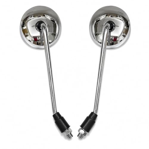 Image of Rear View Touring Chrome Mirror Compatible With RE Bikes (2021 To 2026)
