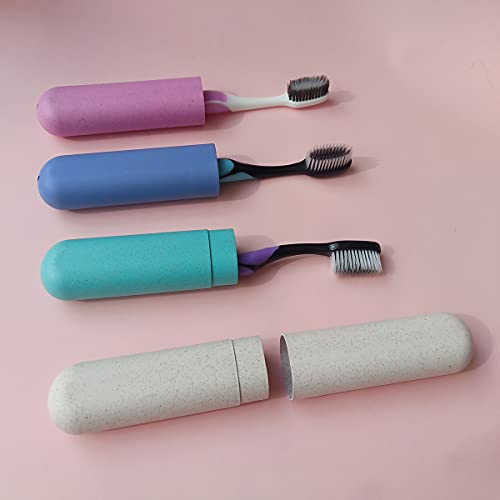4 pack travel toothbrush case holder toothbrush travel containers for trip home camping dust-proof and sanitary travel toothbrush holder