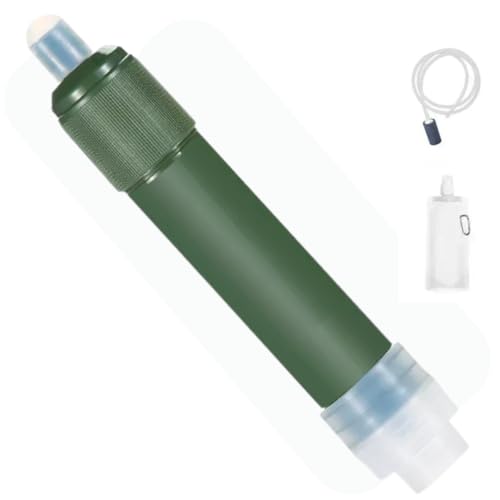 Filtre à Eau Portable de Survie | Paille Filtrante Outdoor Camping & Randonnée | Élimine 99,9999% des Impuretés | Jusqu’à 4000 L