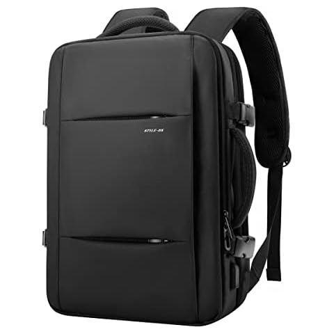 Travel Backpack 35L Carry on Backpack Expandable 17.3 Inch Laptop Backpack Waterproof Business Backpack Hand Luggage Backpack With USB Charging Port Rucksack Bag For Trekking Hiking Camping Travel Cover