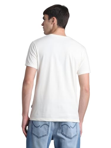 Image of JACK & JONES Men's Cotton Solid Slim Fit T-Shirt