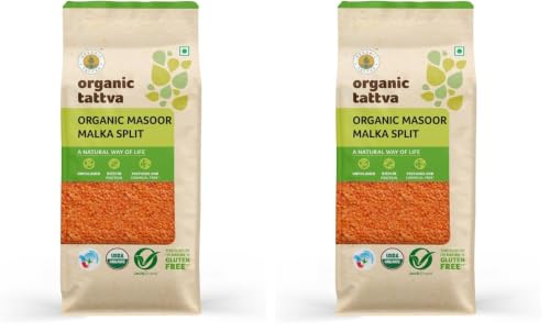 Image of ORGANIC TATTVA Masoor Malka Split, 1kg (Pack of 2)