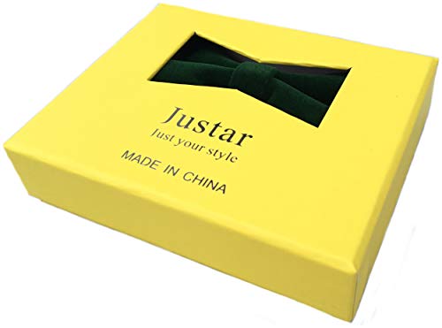 Justar Men's Velvet Bow Ties Pre-Tied Oversized Bowtie Formal Tuxedo Butterfly Big Bowties (Green) #TOP6