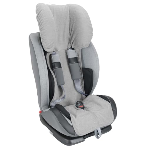 baby idea Housse siège Auto bébé Groupe 1/2/3 (9–36 kg) en éponge Coton 100% – Certifiée Oeko-Tex Standard 100 Respirante & Anti-Transpiration sans Rembourrage...