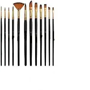ECLET Art Brush Set for Artists, Painting Brushes Set of 12 Professional Round Pointed Tip Nylon Hair Artist Acrylic Paint Brush for Acrylic/Water Colour/Oil Painting Item 4