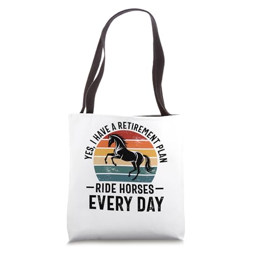 Bolsa Tote para amantes de caballos jubilados miniatura 1