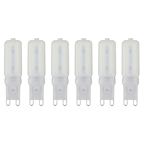 Marhynchus 6 Pz G9 Lampadina Piccole Lampadine 7W Dimmerabile Protezione Degli Occhi 32 LED Lampadine per Lampadario Lampada Da Soffitto(Luce naturale 220V)