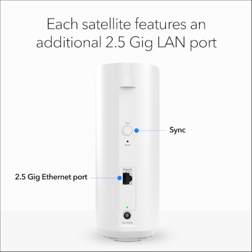 Image of NETGEAR Orbi 360 Series Dual-Band WiFi 7 Mesh Network System for Home (RBE363) - Wireless Router (no Modem) + 2 Extenders, 5 Gbps, Covers 6,000 sq.ft., 70 Devices, 2.5GB Internet Port, BE5000