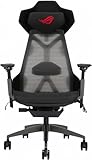 Asus ROG Destrier Ergo Gaming Chair, Futuristic Cyborg Aesthetic, Versatile Seat Adjustments, Mobile Arm Support Mode, Acoustic Panel, Aluminum Frame, Breathable Mesh and Comfortable PU Foam, Black