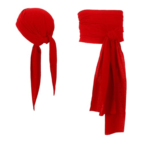 Bandana de pirate et écharpe bandeau amovible pour chapeau de costume