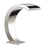 GIQKDZNUO Fuente de Piscina, Cascada de Acero Inoxidable Rectangular, Plateada, para Piscinas enterradas y cascadas al Aire Libre.