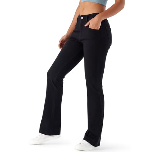 Fanica High Waisted Bootcut Jeans for Women Black X-Large