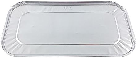 Aluminum Foil Lid For Third-Size 1/3 Steam Table Foil Pan - Disposable Foil Lid Covers (Pack of 100)