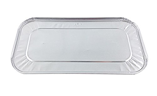 Aluminum Foil Lid For Third-Size 1/3 Steam Table Foil Pan - Disposable Foil Lid Covers (Pack of 100)