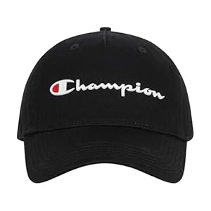 Champion Men’s Hat, Classic Twill Hat, Cotton, Baseball Cap for Men With Leather Back Strap