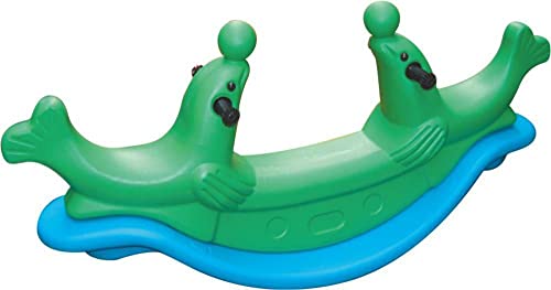 Image of Little Fingers Rocker for Kids - Plastic See Saw Ride on Toy - for Indoors and Outdoors - for Boys and Girls (110cm x 45cm x 40cm Color May Vary) (Dolphin 3 Way Rocker)