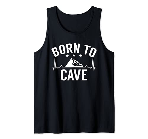 Nacido para cueva - espeleología espeleología cuevas espeleo Camiseta sin Mangas