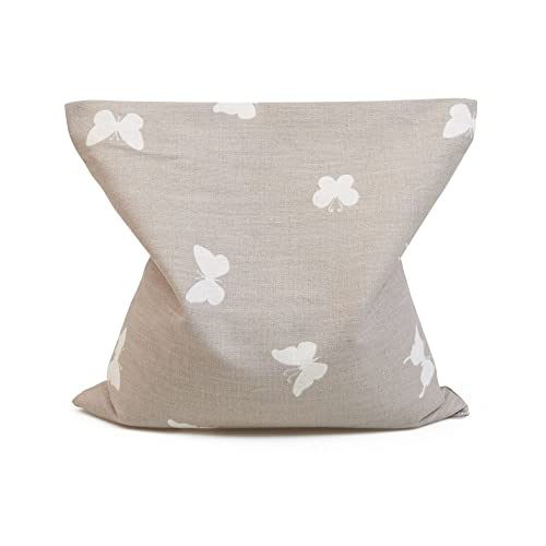 GRÜNSPECHT Rapssamen-Kissen 19x19cm, Wärmekissen für Nacken, Bauch & Rücken, Bezug aus 100% Baumwolle, für Mikrowelle & Backofen, Schmetterlinge...