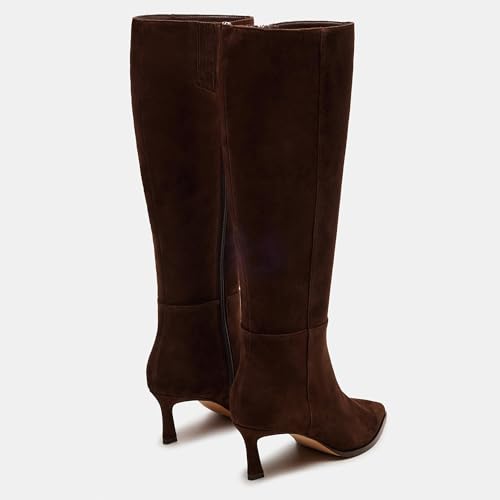 Black Kitten Heel Knee High Boots for Women Pointed Toe Tall Boots Slouch Dressy Stiletto Long Fall Boots3