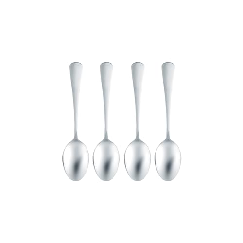 Royalford 4pcs Stainless Steel Basic Table Tea Spoons RF12544 Heavy Duty Teaspoons Cutlery Set Silverware for Home/Office/Party/Camping Utensils Set Service for 4 Mirror Polish 13.5cm