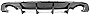 IKON MOTORSPORTS, Rear Bumper Lip Diffuser Compatible With 2015-2022 Dodge Charger SRT, Ikon Style PP Valance Body Kit, Gloss Black, 2016 2017 2018 2019