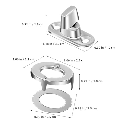 Boutons-pression à œillet rotatif en métal robuste pour structures textiles durables