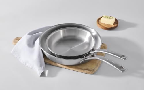 Image of Le Creuset Set of 2 Essential Stainless Steel Fry Pan Set, 8 inch and 10 inch