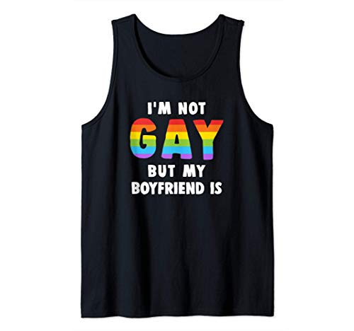I'm Not Gay But My Boyfriend Is Gay Pride Shirt Men Canotta