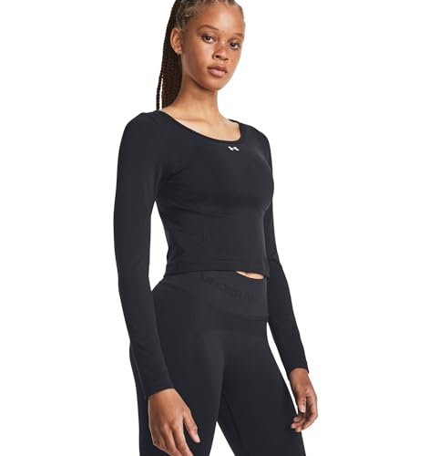Under Armour Women's Vanish Seamless Long Sleeve T Shirt, (001) Black / / White, X-Large