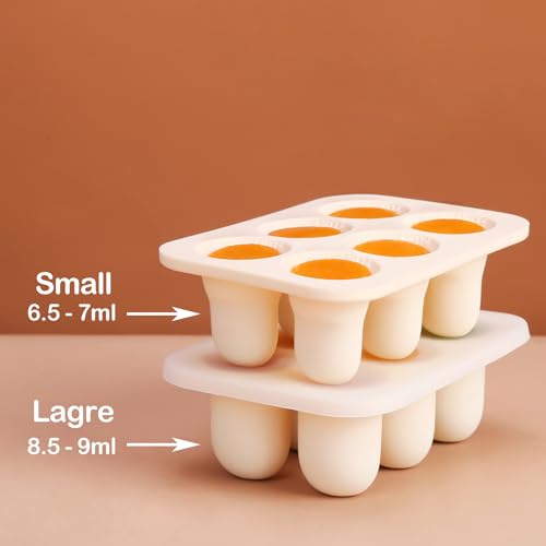 Molde de silicona para congelar alimentos bebé con tapa miniatura 5