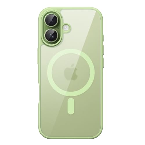 Image of JETech Magnetic Case for iPhone 17 6.3-Inch Compatible with MagSafe, Shockproof Phone Bumper Cover, Solid Color Matte TPU Frame, Anti-Scratch Clear Back (Sage)